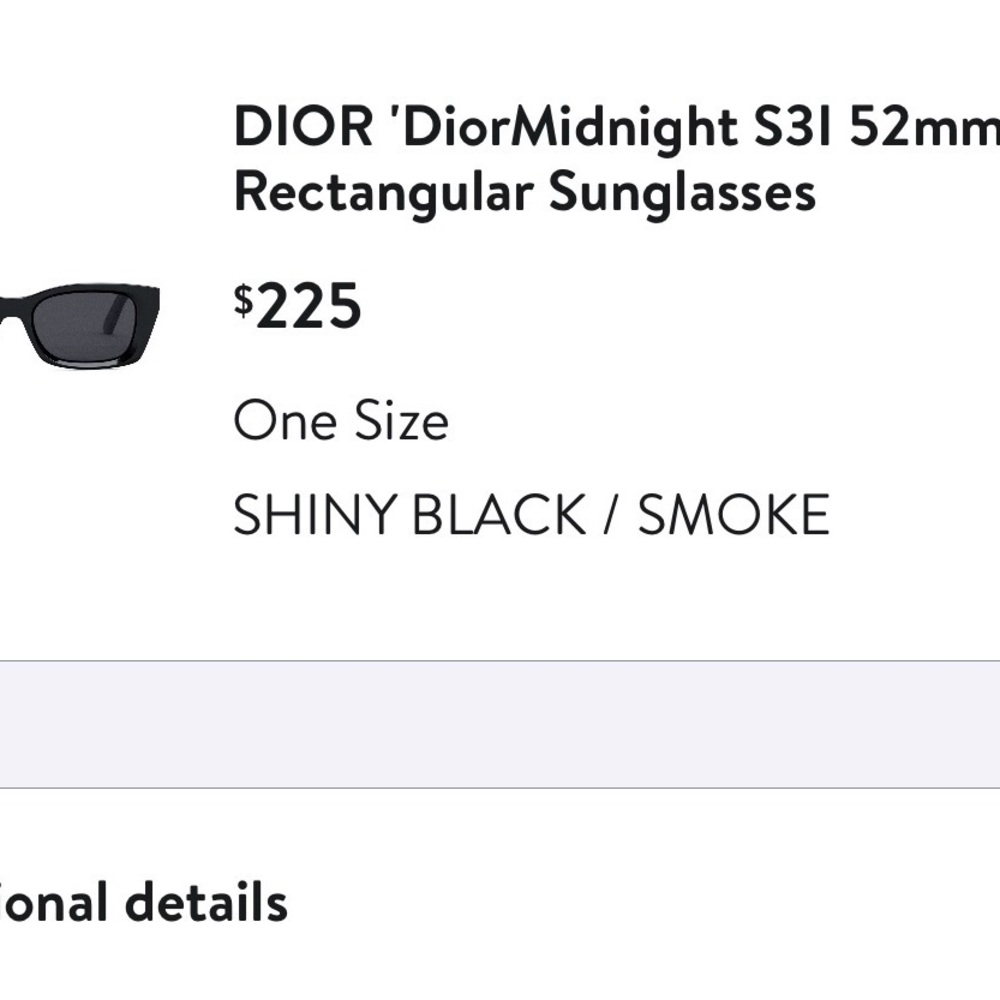 Dior Black Rectangular Sunglasses with Dark Lenses😎😎 - Picture 9 of 9